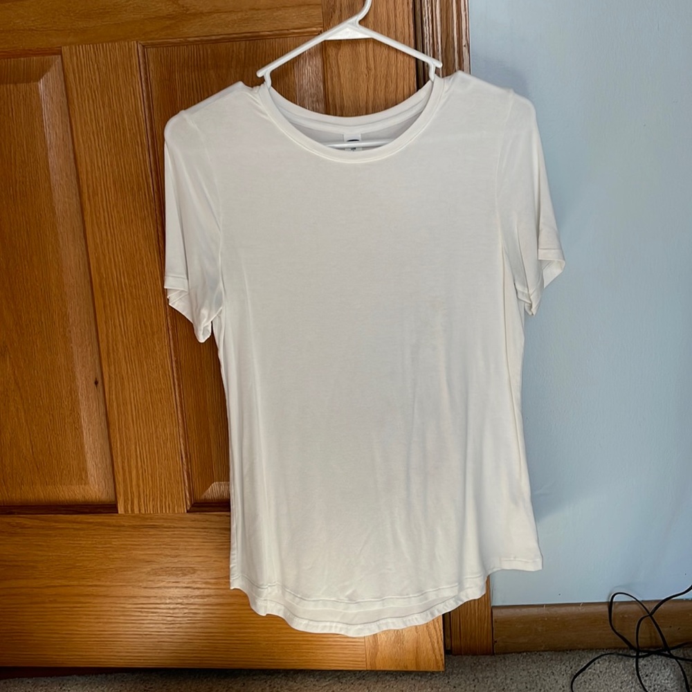 White tunic length shirt